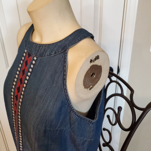 Est.1948 Denim Sleeveless Embroidered To - Picture 3 of 11